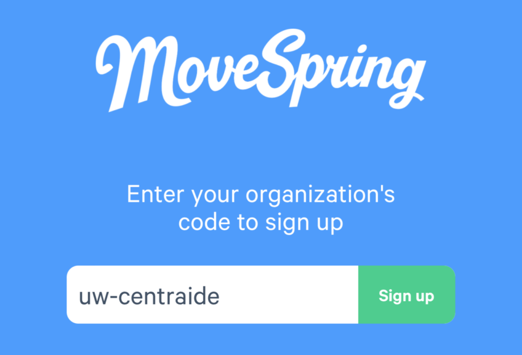 Sign up for Movespring